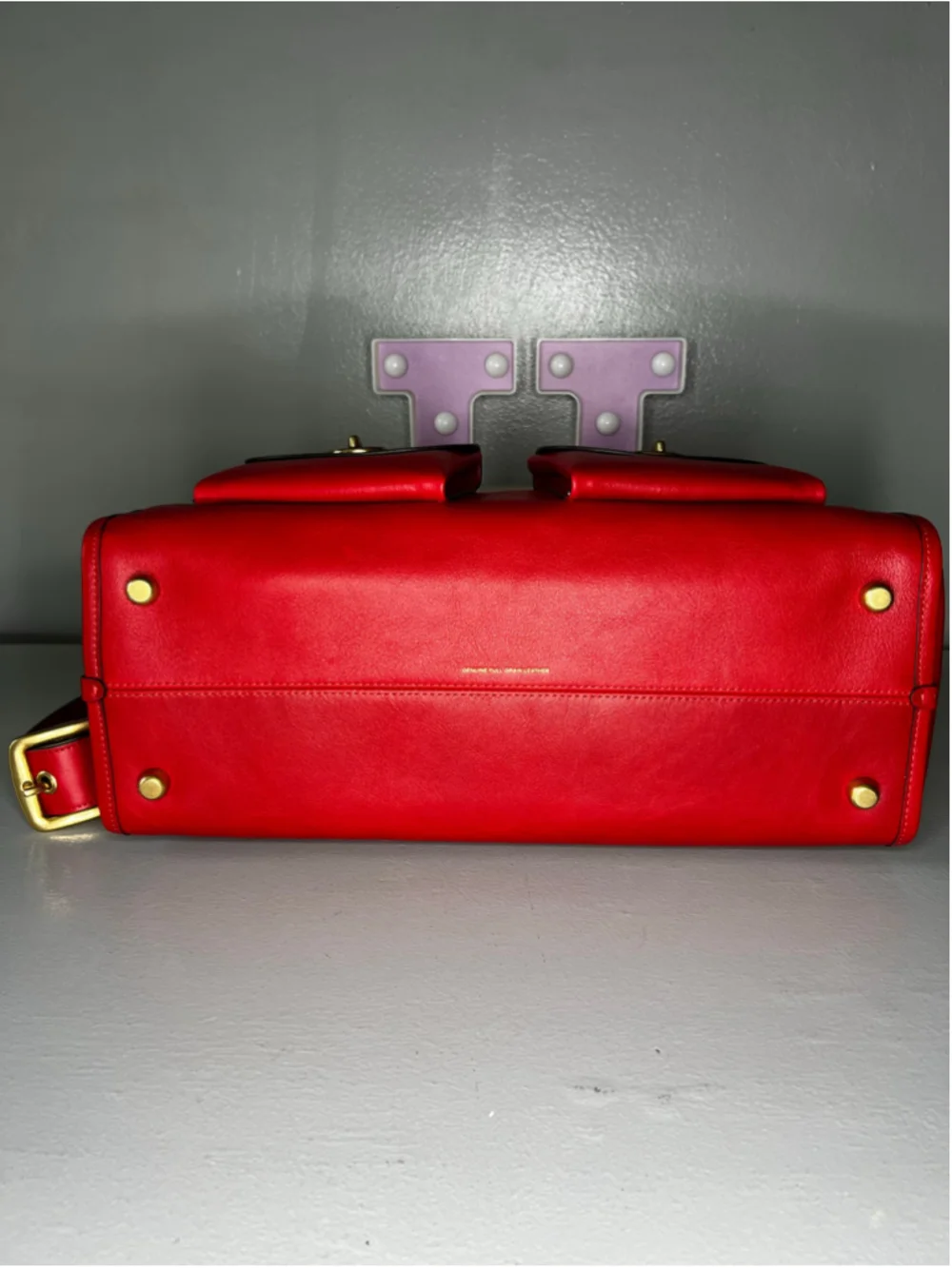 Coach Originals Turnlock Haversack Leather Shoulder Bag - Scarlett
